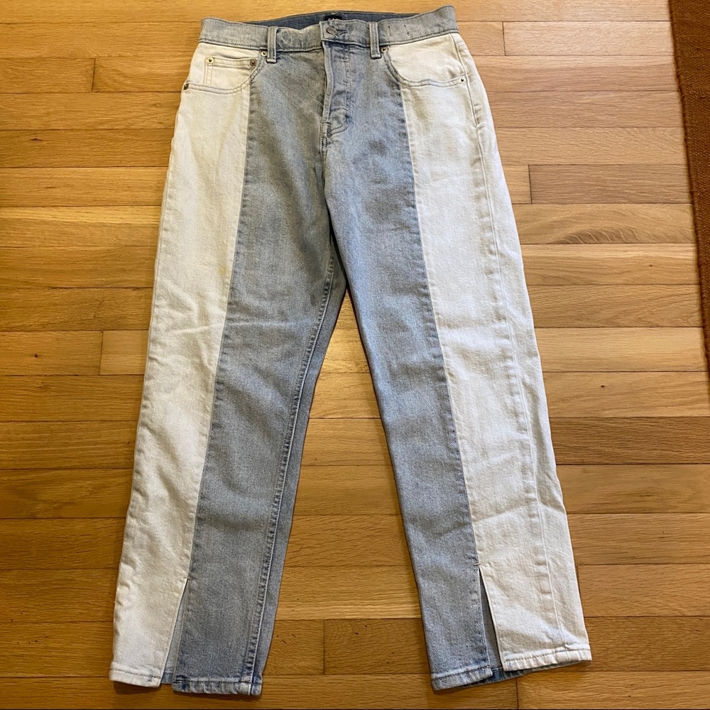 GAP • Two Tone Super High Rise Cuff Splice Jeans - Picture 6 of 16
